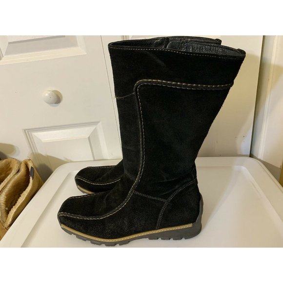 ALDO 12" Winter Boot Women Sz US 9.5 EU 40 Italian Suede Leather MidCalf SideZip - Picture 4 of 9
